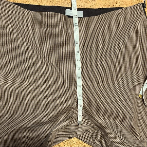 Everlane The Curvy Fit Side-Zip Work Pant NWOT In Brown Houndstooth Sz 16 Short - Picture 10 of 12